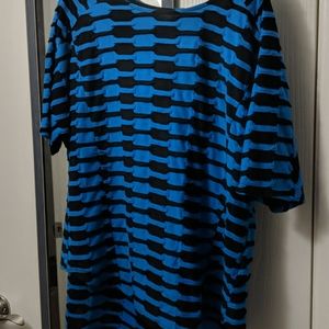 Teal and black shirt